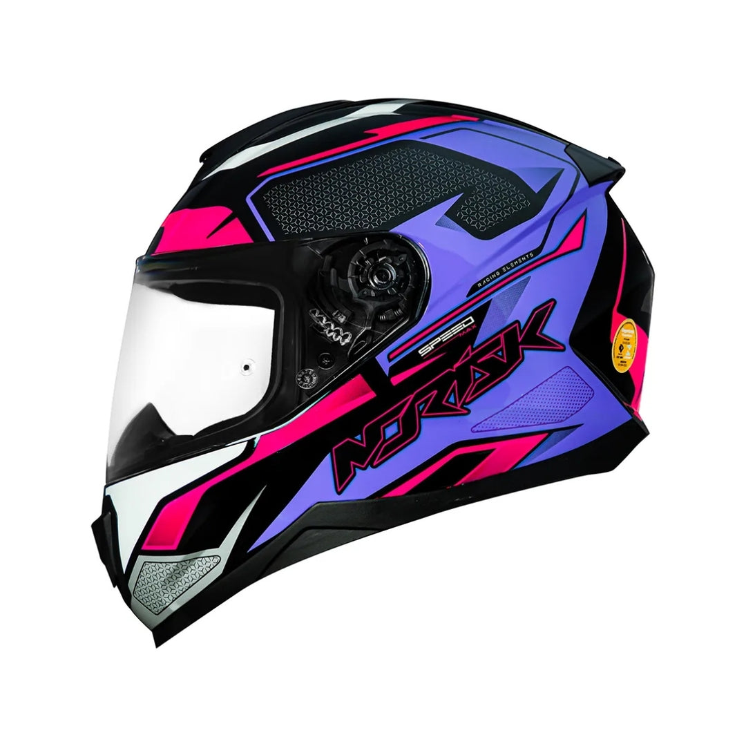 NORISK FAB CAPACETE RAZOR SPEEDMAX BLACK/PINK ROXO COM ROSA