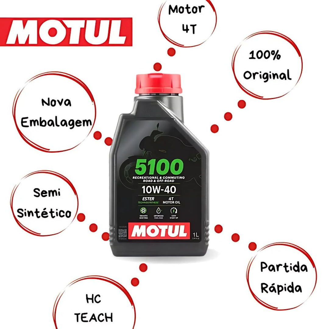 OLEO DE MOTOR MOTUL 4 TEMPOS 10W40 5100 534