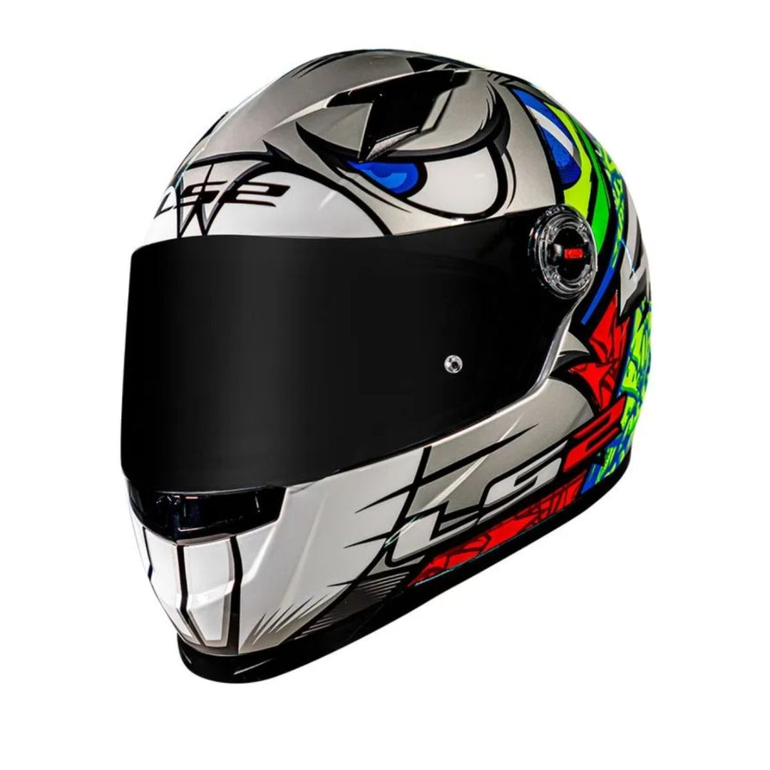 CAPACETE LS2 FF358 ALEX BARROS REPLICA SILVER