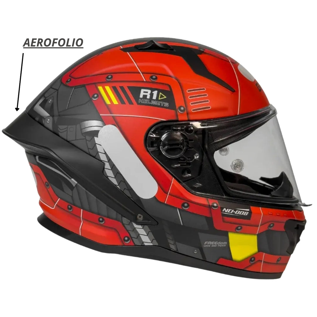 CAPACETE GP TECH PILOT STAR TREK FOSCO VERMELHO