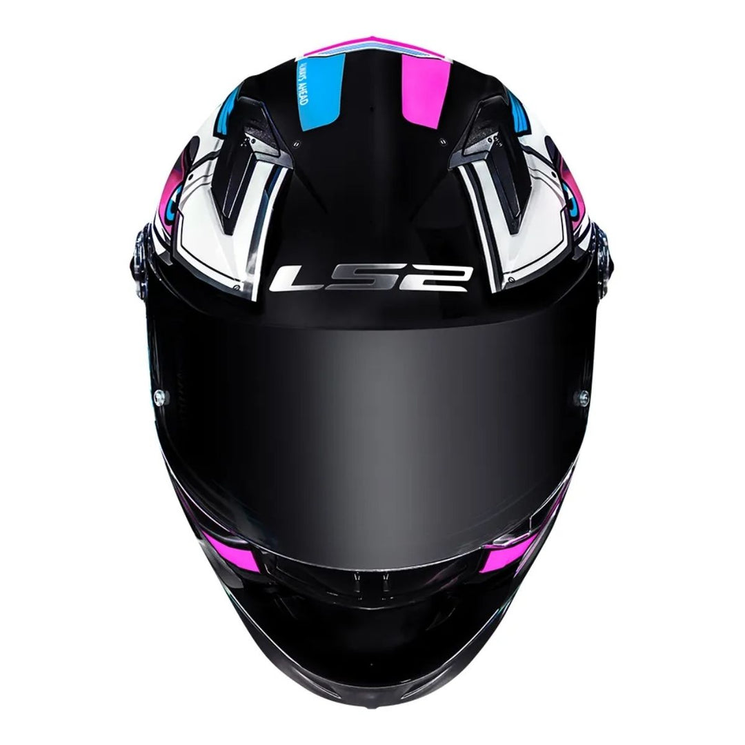 CAPACETE LS2 FF358 XDRON CYAN ROSA