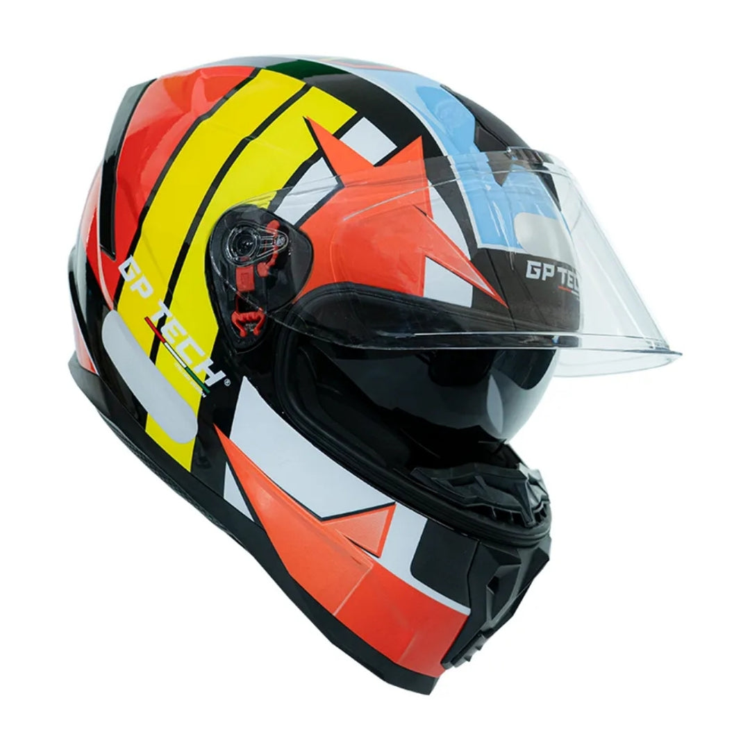 CAPACETE GP TECH ULTRA SV STARDUST VERMELHO/AZUL