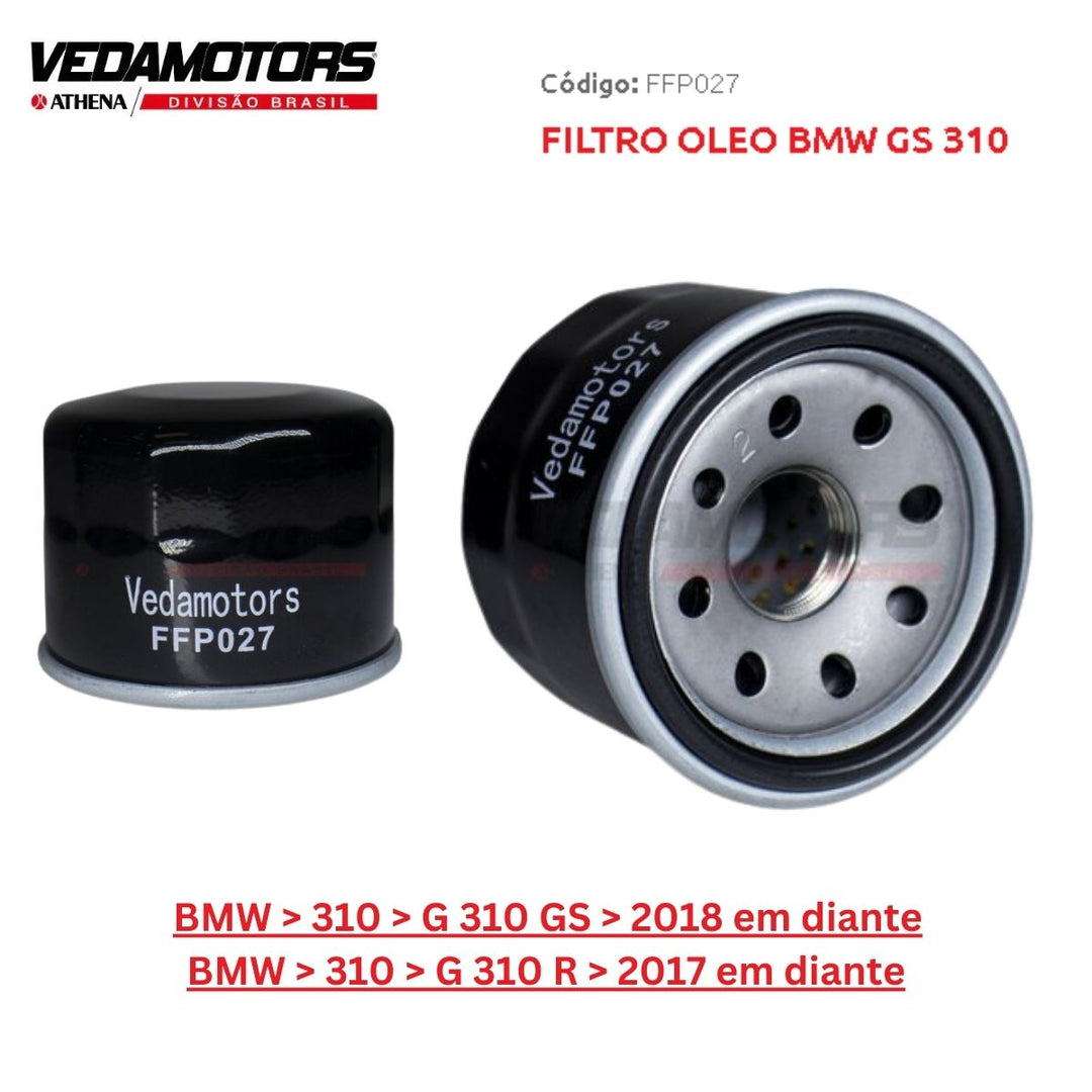 FILTRO DE OLEO VEDAMOTORS BMW GS310 G310 GS TODAS FFP027
