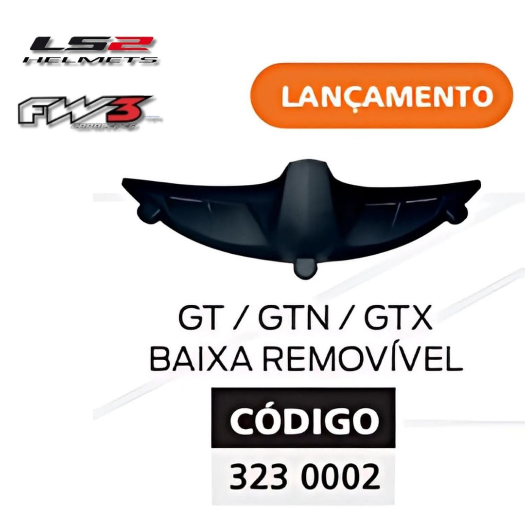 NARIGUEIRA CAPACETE LS2 FW3 BAIXA REMOVIVEL GT/ GTN / GTX