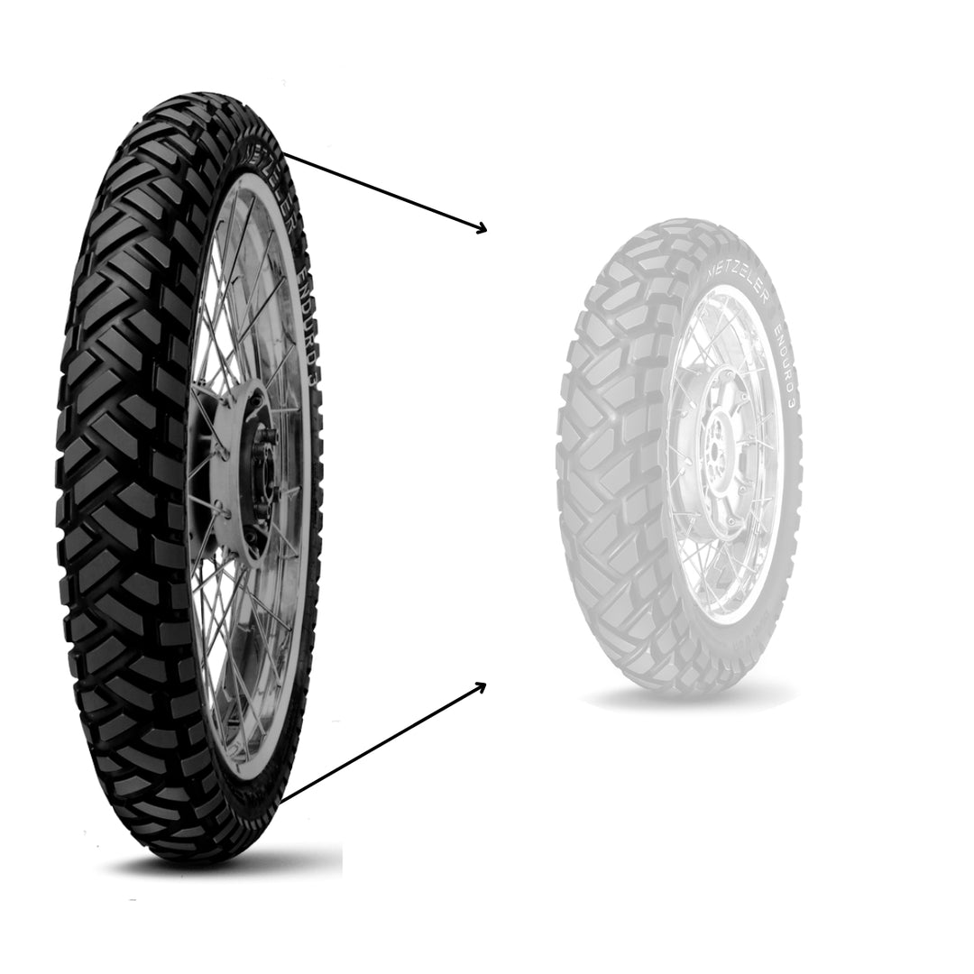 PNEU DIANTEIRO 90/90-21 ENDURO 3 SAHARA (54S) TT METZELER