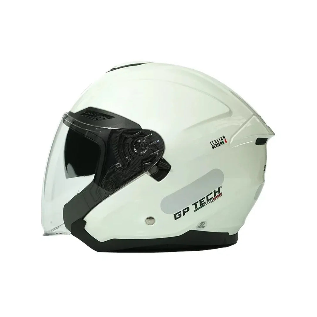 CAPACETE GP TECH OPEN OF669 PEROLIZADO ABERTO BRANCO