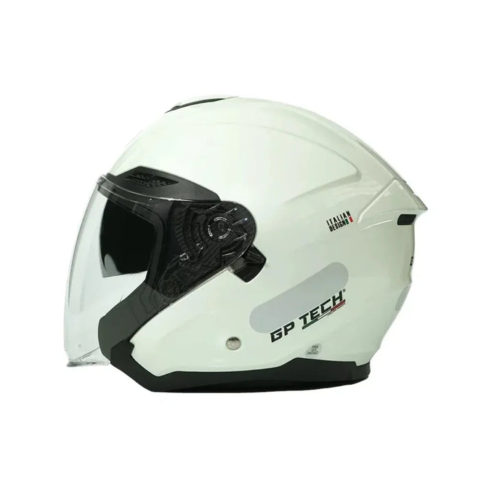 CAPACETE GP TECH OPEN OF669 PEROLIZADO ABERTO BRANCO