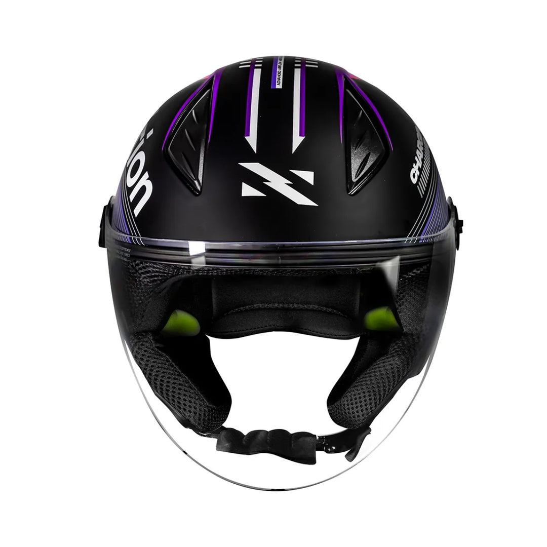CAPACETE NORISK NEO VIZION MATTE PRETOROXO BLACKPURPLE