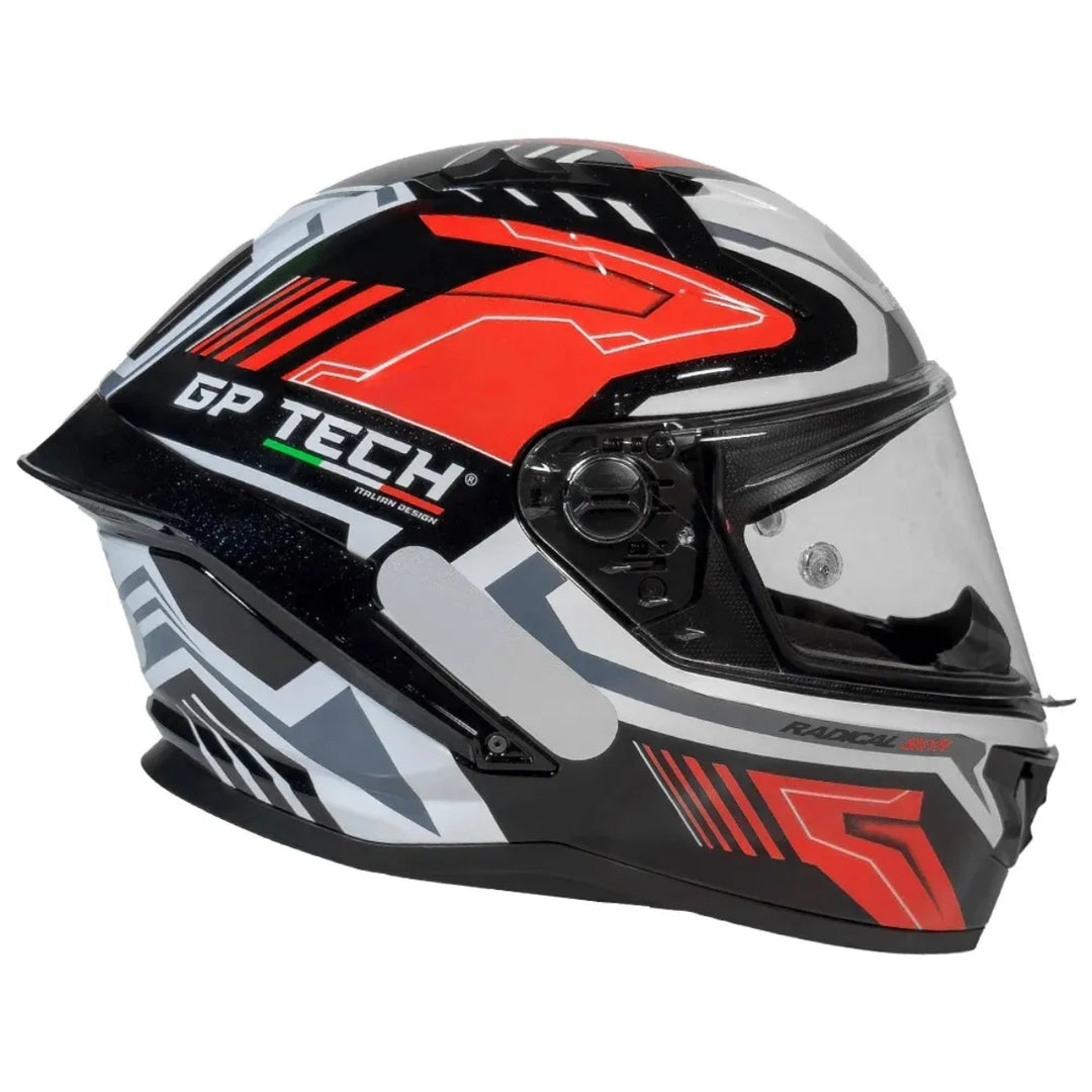 CAPACETE GP TECH PILOT STREAM BRANCOPRETOVERMELHO