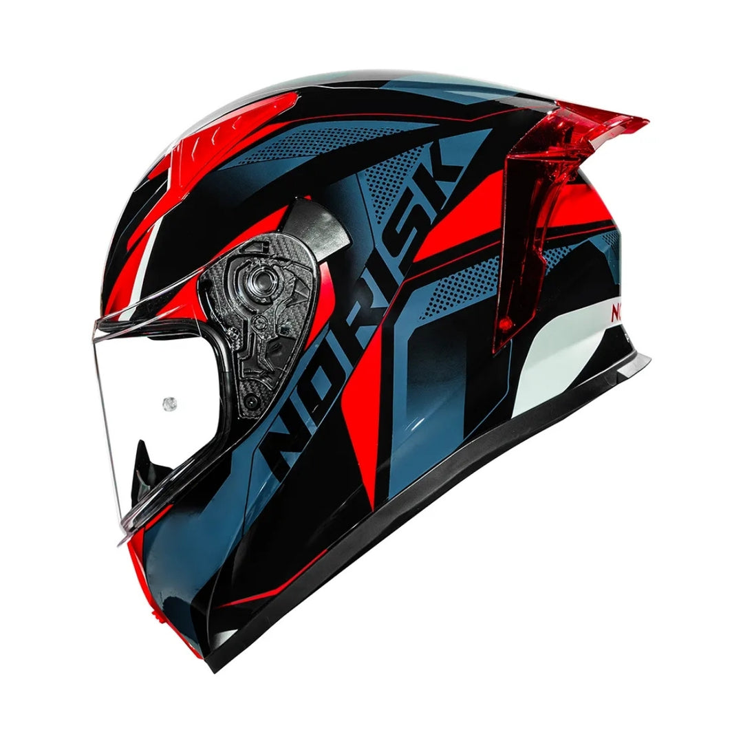 CAPACETE NORISK FLOW PULSE BLUE/RED FECHADO ORIGINAL