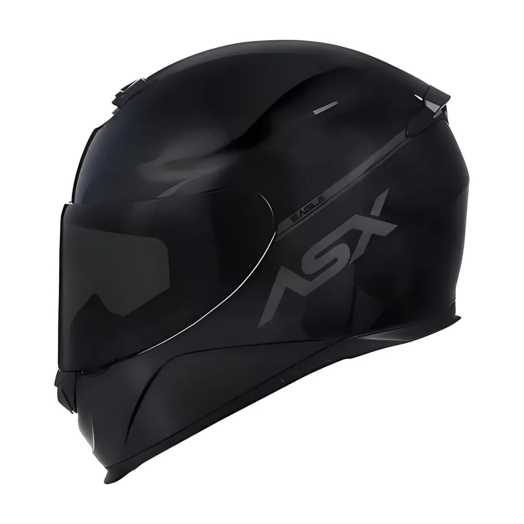 CAPACETE ASX EAGLE SOLID PRETO BRILHO CINZA