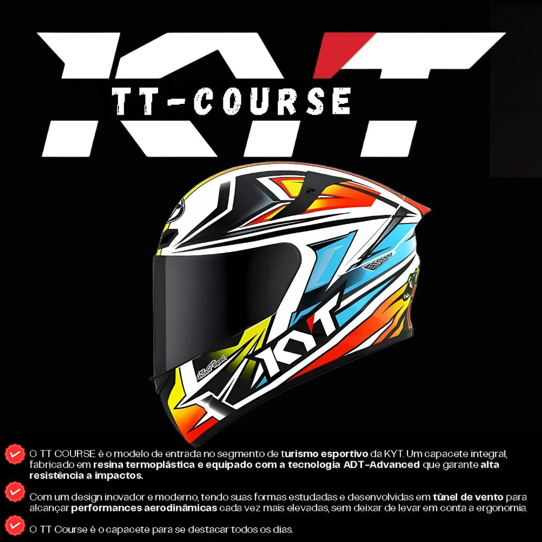 CAPACETE KYT TT COURSE RADIANCE EUROPE DRAGON