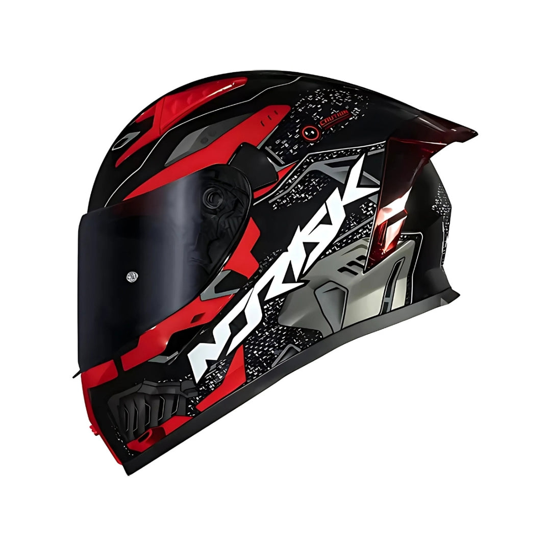 NORISK CAPACETE FLOW ROBOT PRETO E VERMELHO COM SPOILER