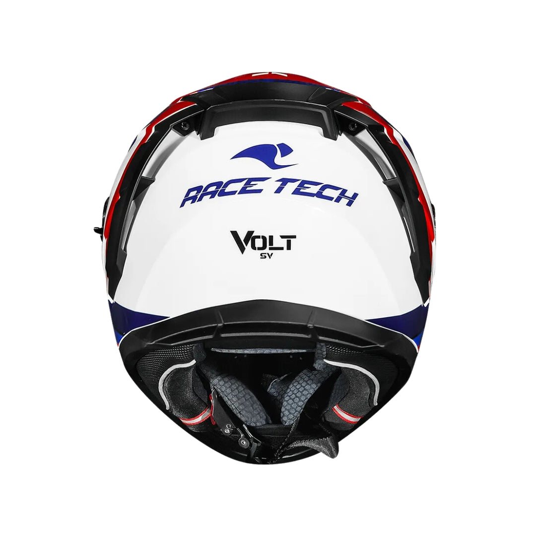 CAPACETE RACE TECH VOLT TRACK WHT/BLUE