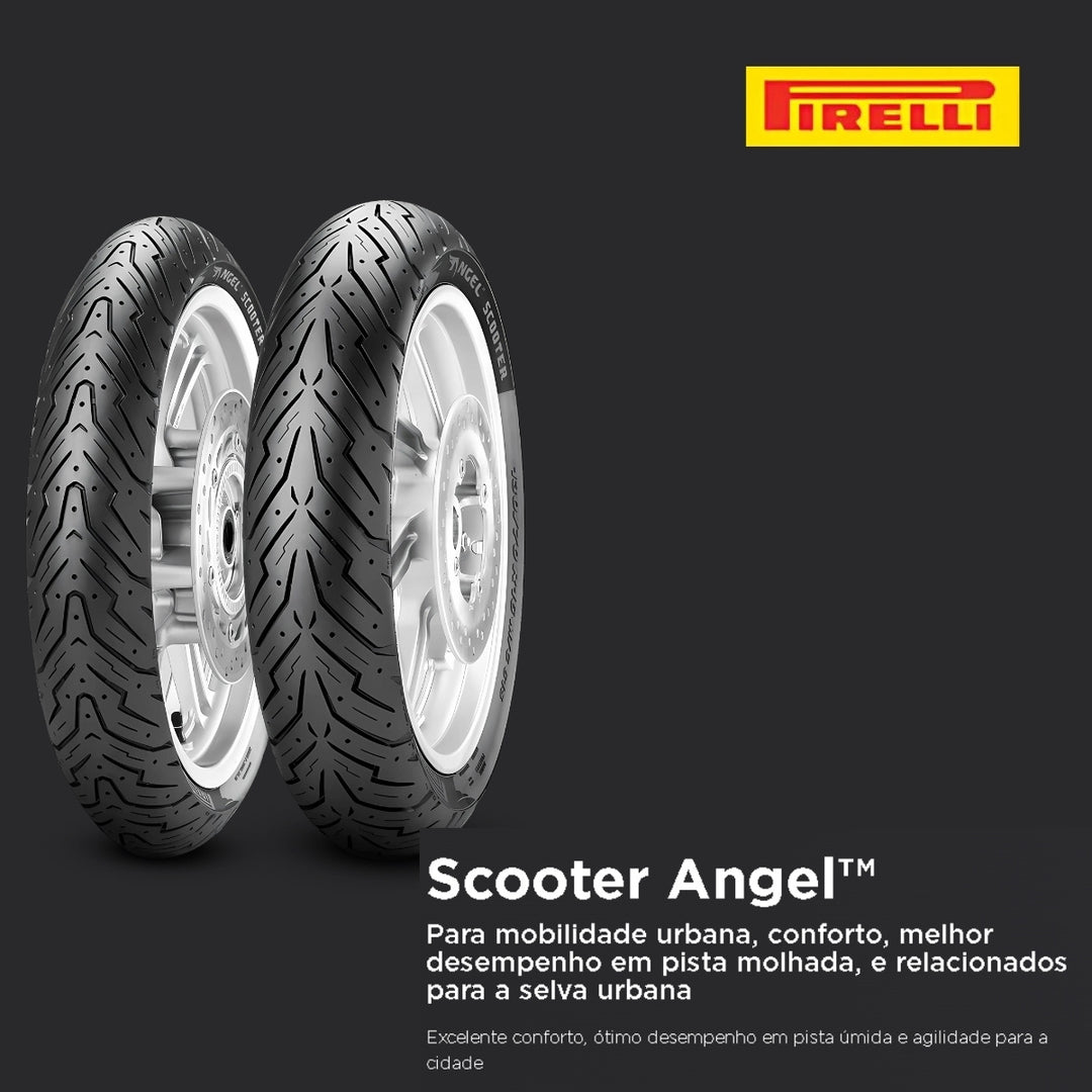 PNEU DIANTEIRO TR 90/90-10 ANGEL SCOOTER (50J) TL PIRELLI